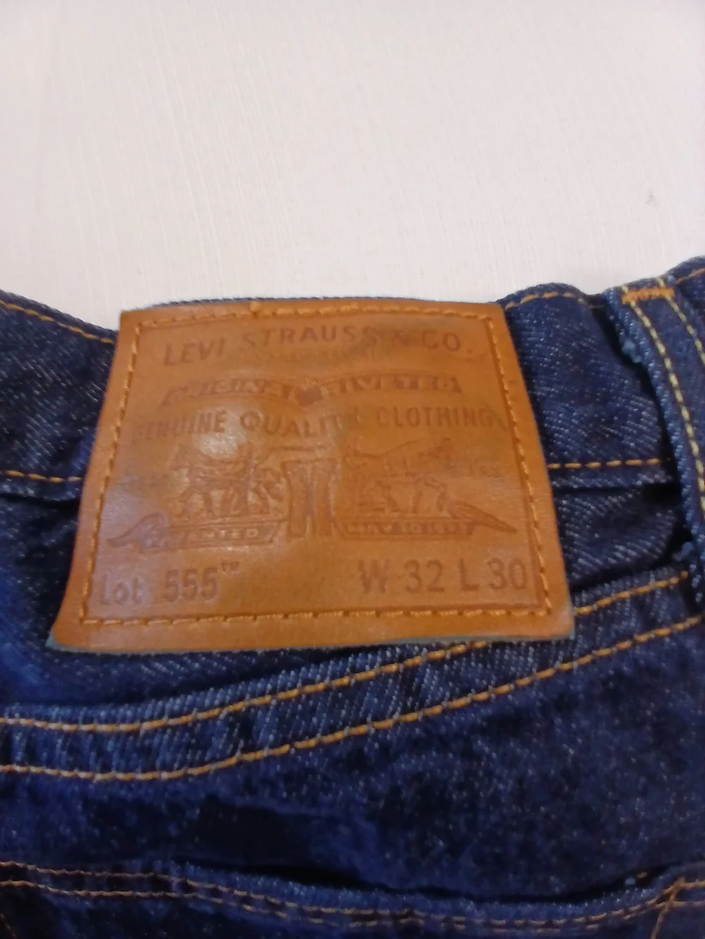 Big E Levi's 555 32Wx30L Navy Straight-Leg Men's Jeans ..#2
